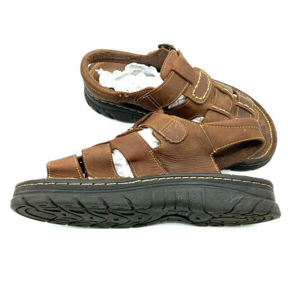 Men’s Red Stone Fisherman Vintage Sandals - Picture 10 of 16